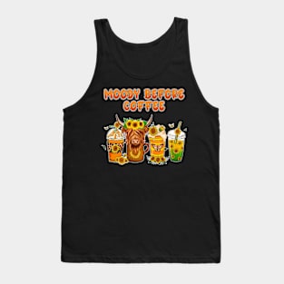 Funny Moody Before Coffee Quote Western Cow Cool Coffee Tank Top